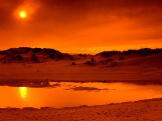 Обои закат, песок, оранжевый, sunset, sand, orange разрешение 1920x1080 Загрузить