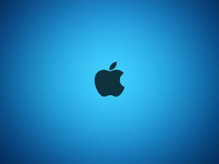 Обои яблоко, голубая, эппл, apple, blue разрешение 2560x1600 Загрузить