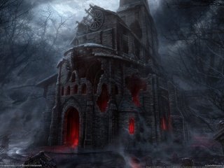 Обои развалины, свечение, церковь, диабло, the ruins, glow, church, diablo разрешение 1920x1200 Загрузить