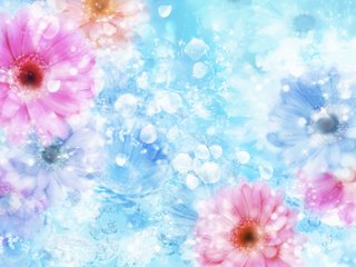 Обои вода, цветок, отблеск, water, flower, the reflection разрешение 2950x2094 Загрузить