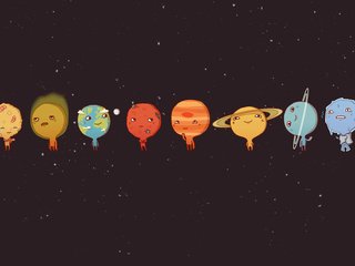 Обои солнечная система, планеты, planets, мультики, solar system, planet, cartoons разрешение 1920x1200 Загрузить