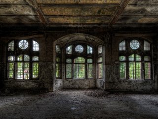 Обои дом, здание, окна, старый, прошлое, заброшенный, house, the building, windows, old, past, abandoned разрешение 2560x1600 Загрузить