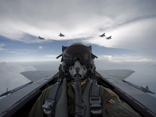 Обои небо, самолет, пилот, the sky, the plane, pilot разрешение 3000x1996 Загрузить