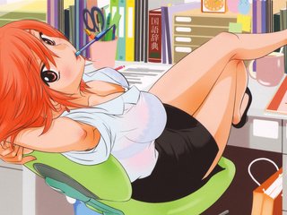 Обои девушка, взгляд, офис, girl, look, office разрешение 1920x1200 Загрузить