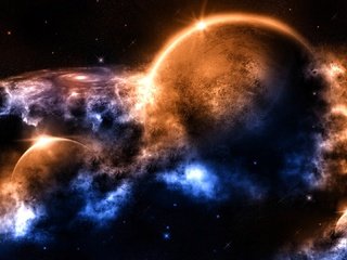 Обои космос, планеты, туманность, space, planet, nebula разрешение 1920x1080 Загрузить