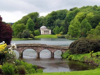 Обои река, парк, мост, пруд, каменный, каменное, каменный мост, river, park, bridge, pond, stone, stone bridge разрешение 2560x1600 Загрузить