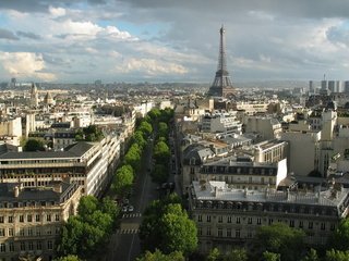 Обои вид, париж, эйфелева башня, view, paris, eiffel tower разрешение 1920x1200 Загрузить