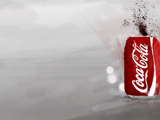 Обои арт, всплеск, банка, кока-кола, кола, art, splash, bank, coca-cola, cola разрешение 1920x1080 Загрузить