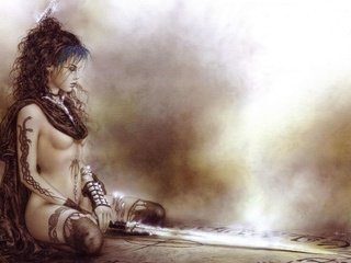 Обои девушка, фентези, меч, luis, royo, girl, fantasy, sword разрешение 1920x1200 Загрузить