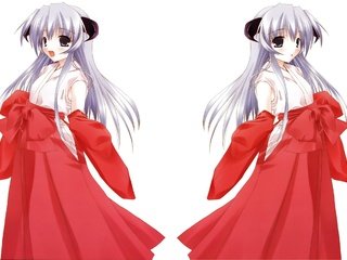 Обои длинные волосы, higurashi no naku koro ni, hanyuu, japanese clothes, голубые волосы, miko, long hair, blue hair разрешение 2150x1500 Загрузить