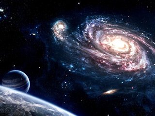 Обои космос, звезды, планеты, галактика, галактики, space, stars, planet, galaxy разрешение 2000x1108 Загрузить