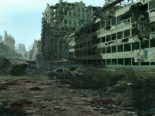 Обои город, руины, улица, the city, ruins, street разрешение 2550x1800 Загрузить