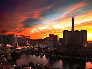 Обои закат, город, лас-вегас, las-vegas, sunset, the city, las vegas разрешение 1920x1080 Загрузить