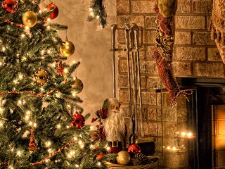 Обои новый год, елка, зима, красивые обои, камин, рождество, new year, tree, winter, beautiful wallpaper, fireplace, christmas разрешение 2812x979 Загрузить