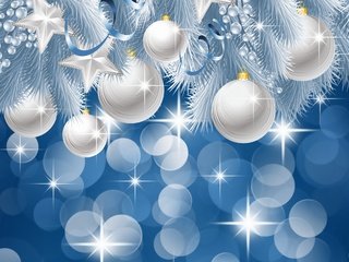 Обои новый год, зима, праздник, новогодние украшения, new year, winter, holiday, christmas decorations разрешение 2560x1600 Загрузить