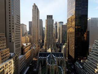 Обои утро, небоскребы, нью-йорк, morning, skyscrapers, new york разрешение 1920x1200 Загрузить