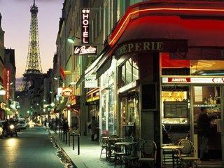 Обои вечер, париж, улица, франция, the evening, paris, street, france разрешение 1920x1080 Загрузить