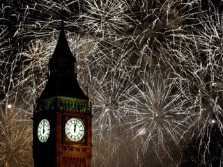 Обои новый год, лондон, фейерверк, биг бен, new year, london, fireworks, big ben разрешение 2000x1303 Загрузить