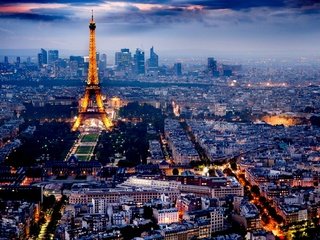 Обои париж, эйфелева башня, городской пейзаж, огни города, paris, eiffel tower, the urban landscape разрешение 2000x1125 Загрузить
