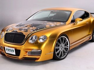 Обои машина, золотой, тюнинг, zolotoj, tyuning, бентли, континенталь, machine, gold, tuning, bentley, continental разрешение 1920x1200 Загрузить