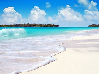 Обои волны, море, пляж, острова, тропики, wave, sea, beach, islands, tropics разрешение 2560x1600 Загрузить