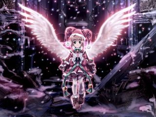 Обои девушка, аниме, ангел, подарок, рождество, kartinka, yepizod, рисоунок, girl, anime, angel, gift, christmas, risunok разрешение 1920x1200 Загрузить