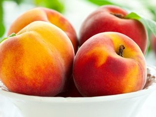 Обои фрукты, персики, свежие, сладкие, fruit, peaches, fresh, sweet разрешение 1920x1200 Загрузить