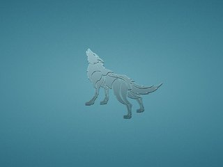 Обои собака, минимализм, животное, волк, синий фон, воет, dog, minimalism, animal, wolf, blue background, howling разрешение 1920x1080 Загрузить