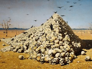 Обои черепа, верещагин, апофеоз войны, skull, vereshchagin, the apotheosis of war разрешение 1920x1080 Загрузить