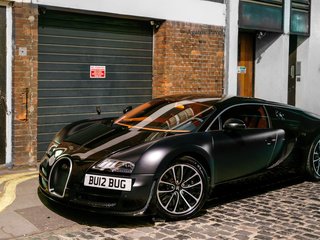 Обои лондон, блака, супер car, бугатти, matte, вейрон, london, black, super car, bugatti, veyron разрешение 1920x1200 Загрузить