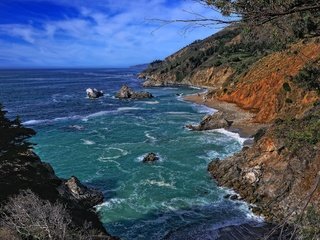 Обои pacific ocean, julia pfeiffer burns state park, биг-сур, ка­ли­фор­нийс­кая, big sur, california разрешение 2560x1600 Загрузить