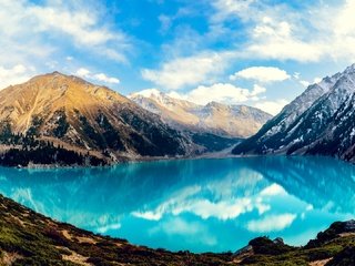 Обои большое алматинское озеро, big almaty lake разрешение 1920x1080 Загрузить