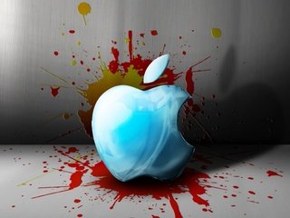 Обои капли, брызги, краска, пятна, яблоко, бренд, эппл, drops, squirt, paint, spot, apple, brand разрешение 1920x1200 Загрузить