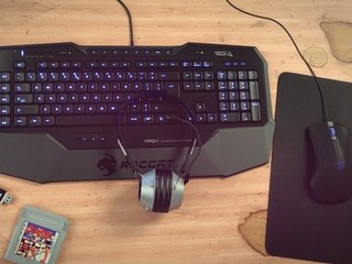 Обои геймерская клавиатура, мышка и гарнитура, gaming keyboard, mouse and headset разрешение 1920x1200 Загрузить