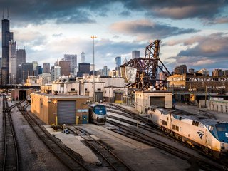 Обои города, сша, чикаго, ж.д дорога, иллиноис, сhicago, city, usa, chicago, well.d road, illinois разрешение 2560x1600 Загрузить