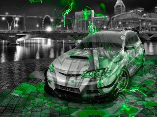 Обои неон, грин, города, аниме, эффекты, impreza, sti, ноч, jdm, aerography, wrx, субару, subaru, neon, green, city, anime, effects, night разрешение 1920x1080 Загрузить