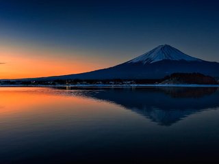 Обои озеро, природа, пейзаж, рассвет, гора, lake, nature, landscape, dawn, mountain разрешение 2048x1365 Загрузить