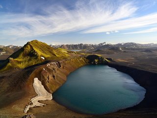 Обои озеро, горы, природа, lake, mountains, nature разрешение 2048x1473 Загрузить