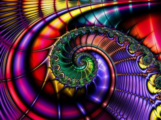 Обои узор, цвет, спираль, фрактал, pattern, color, spiral, fractal разрешение 3200x2400 Загрузить