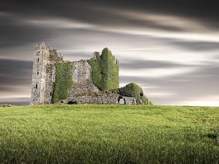 Обои природа, поле, замок, руины, nature, field, castle, ruins разрешение 2400x1854 Загрузить