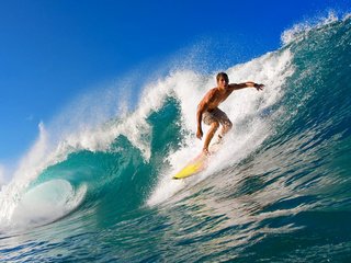 Обои свет, вода, природа, море, волна, спорт, серфинг, light, water, nature, sea, wave, sport, surfing разрешение 1920x1200 Загрузить