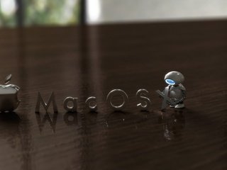 Обои робот, стол, mac os, эппл, robot, table, apple разрешение 2016x1260 Загрузить