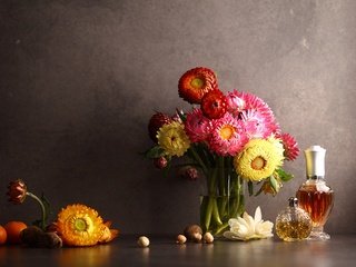 Обои цветы, букет, аромат, духи, натюрморт, парфюм, flowers, bouquet, aroma, perfume, still life разрешение 1920x1280 Загрузить