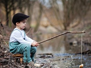 Обои природа, игра, мальчик, рыбалка, удочка, nature, the game, boy, fishing, rod разрешение 1920x1080 Загрузить