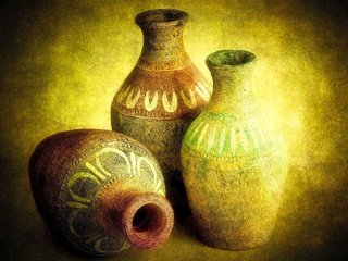 Обои древность, натюрморт, антиквариат, кувшины, глиняные, antiquity, still life, antiques, pitchers, clay разрешение 2400x1660 Загрузить