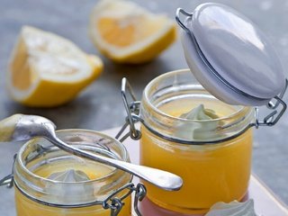 Обои десерт, лимоны, баночки, безе, лимонный крем, dessert, lemons, jars, meringue, lemon cream разрешение 1920x1280 Загрузить