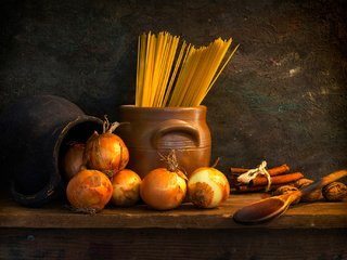 Обои орехи, корица, лук, кувшин, натюрморт, спагетти, nuts, cinnamon, bow, pitcher, still life, spaghetti разрешение 2048x1365 Загрузить