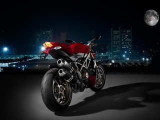 Обои ночь, город, мото, дукати, night, the city, moto, ducati разрешение 1920x1200 Загрузить