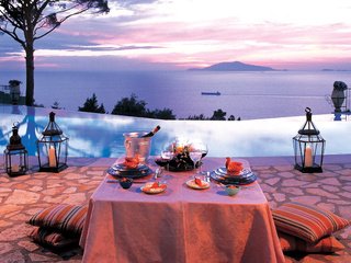 Обои вечер, свечи, море, бассейн, романтика, ужин, сервировка, the evening, candles, sea, pool, romance, dinner, serving разрешение 2598x1900 Загрузить