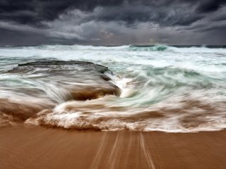 Обои берег, волны, море, песок, брызги, shore, wave, sea, sand, squirt разрешение 2047x1301 Загрузить